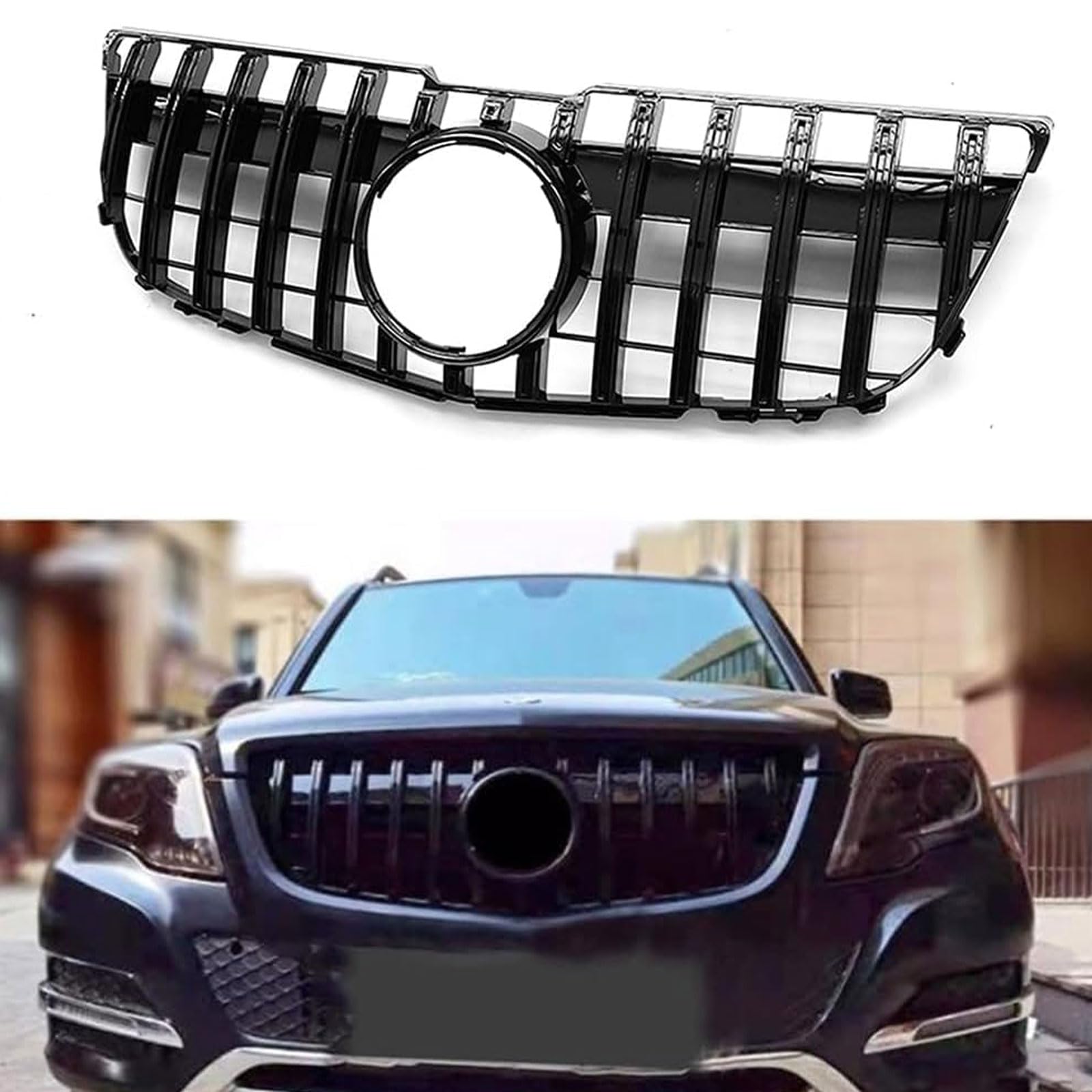 Kühlergrill Außentuning-Zubehörteile für Mercedes Benz GLK Class X204 GLK350 2013 2014 2015, Auto Frontgrill Vorderen Stoßfänger Grill Auto Grill Ersatz Zubehör von JIANXKILB