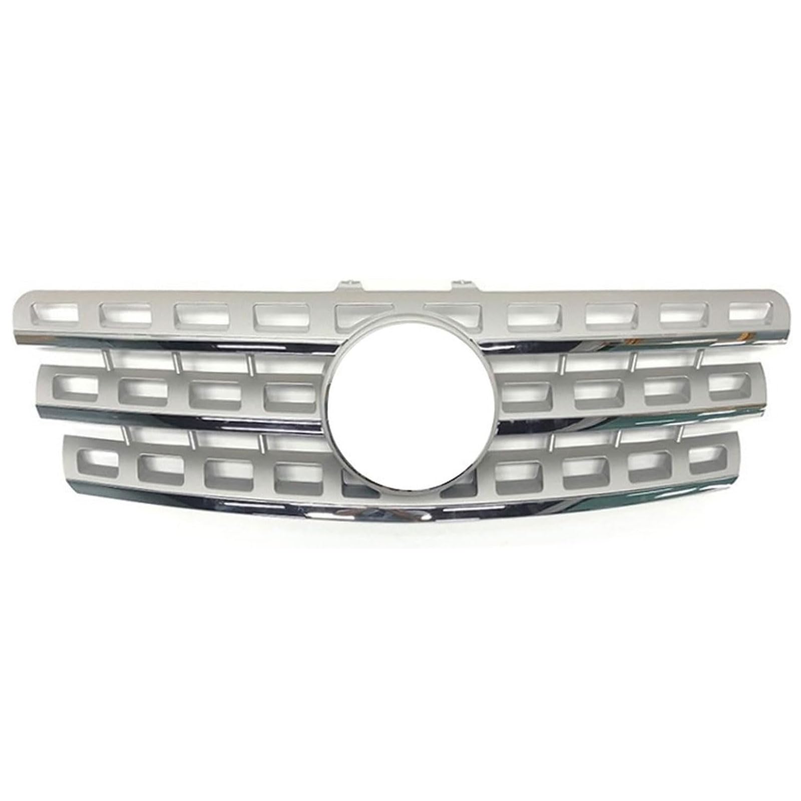 Kühlergrill Außentuning-Zubehörteile für Mercedes Benz ML Class W164 2009 2010 2011 2012, Auto Frontgrill Vorderen Stoßfänger Grill Auto Grill Ersatz Zubehör,Silver von JIANXKILB