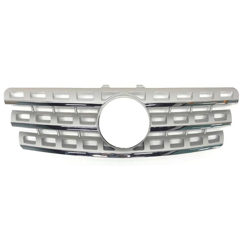 Kühlergrill Außentuning-Zubehörteile für Mercedes Benz ML Class W164 2009 2010 2011 2012, Auto Frontgrill Vorderen Stoßfänger Grill Auto Grill Ersatz Zubehör,Silver von JIANXKILB