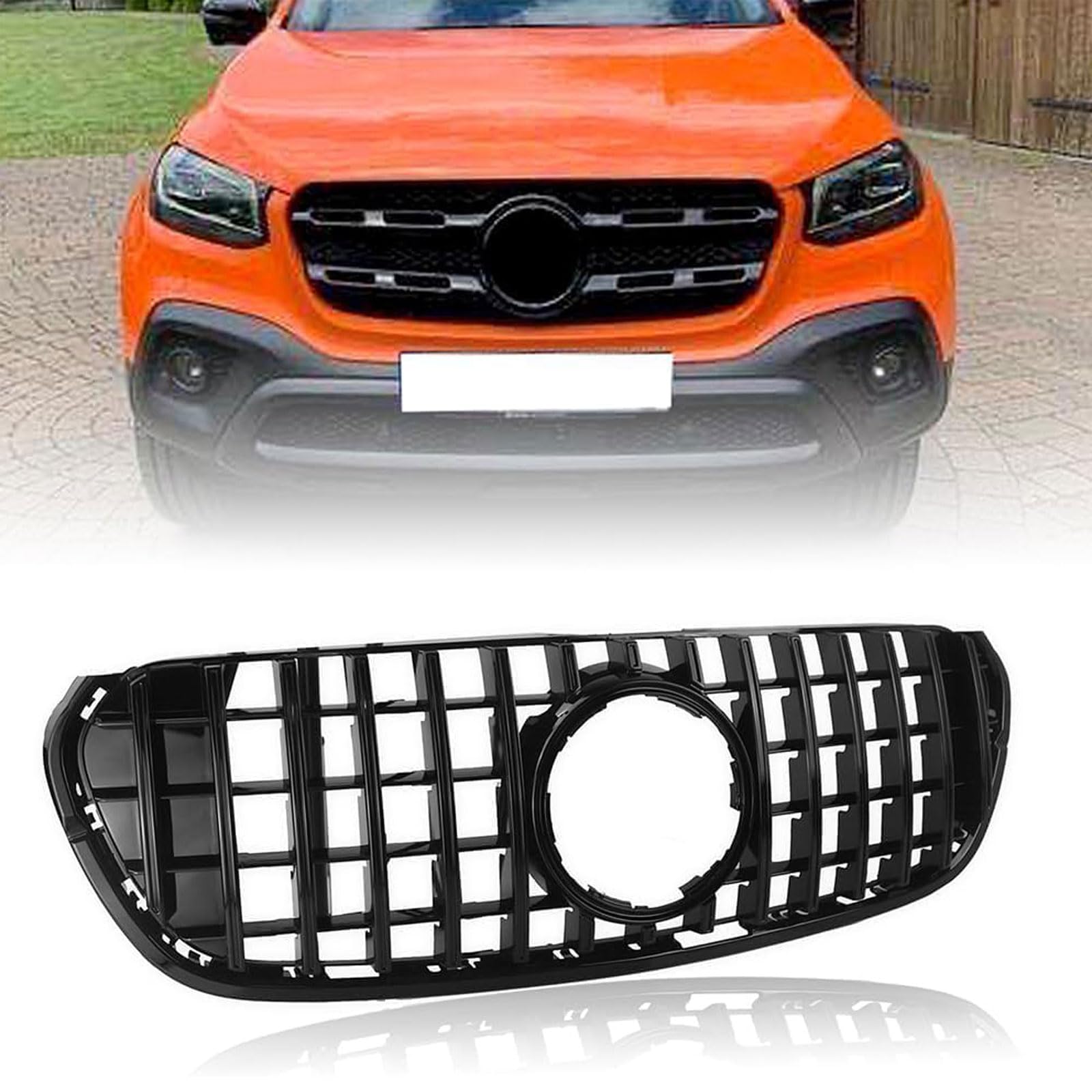 Kühlergrill Außentuning-Zubehörteile für Mercedes Benz X Class 2018 2019 2020, Auto Frontgrill Vorderen Stoßfänger Grill Auto Grill Ersatz Zubehör von JIANXKILB