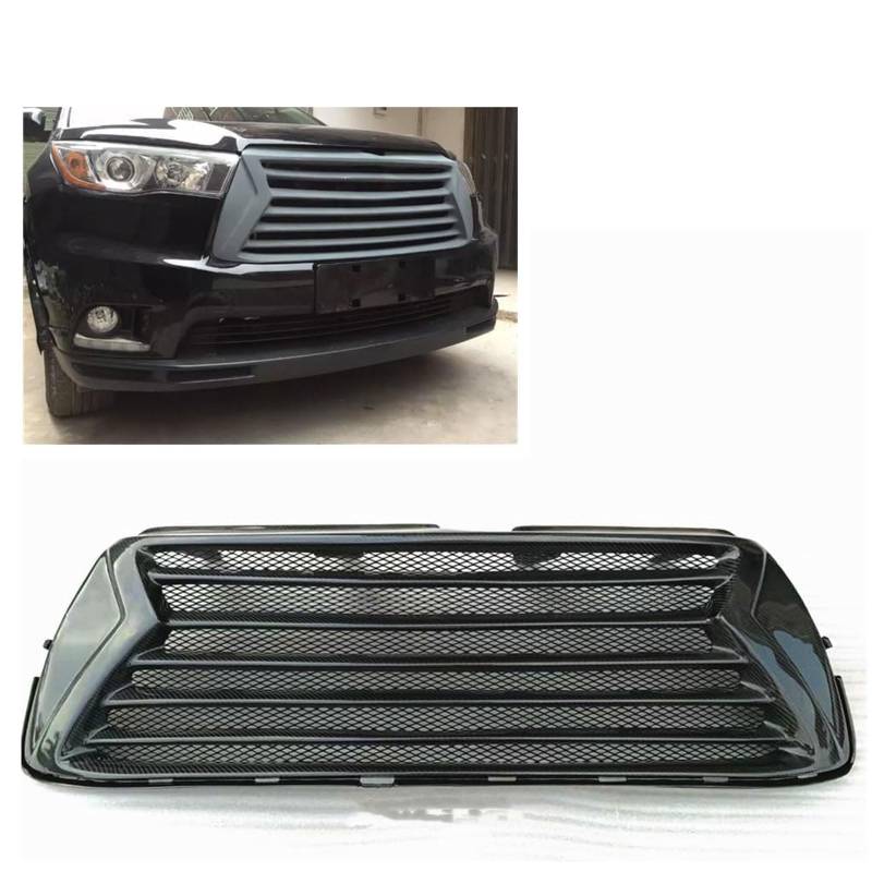 Kühlergrill Außentuning-Zubehörteile für Toyota Highlander 2014 2015 2016, Auto Frontgrill Vorderen Stoßfänger Grill Auto Grill Ersatz Zubehör von JIANXKILB