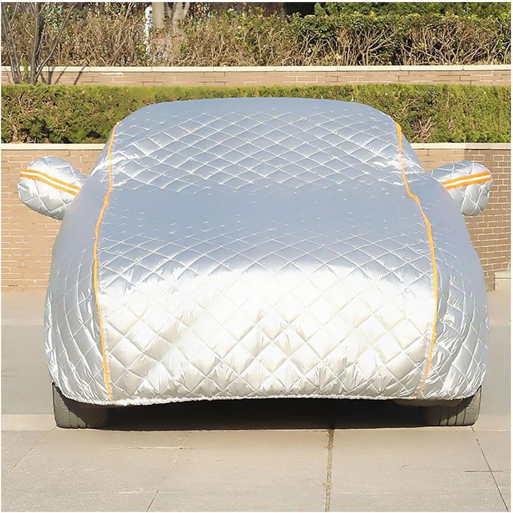 Auto Vollgarage für, Schutz Gegen Frost Schnee Abdeckplane Oxford-Stoff Schutzabdeckung Winter-Exterieur-Accessoires,H/Silver-orange von JIANYEDAJUN