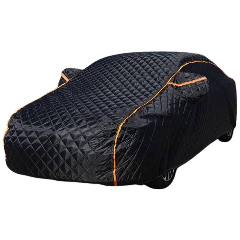 Auto Vollgarage für Benz EQE 300 2022 2023, Schutz Gegen Frost Schnee Abdeckplane Oxford-Stoff Schutzabdeckung Winter-Exterieur-Accessoires,G/Black-orange von JIANYEDAJUN