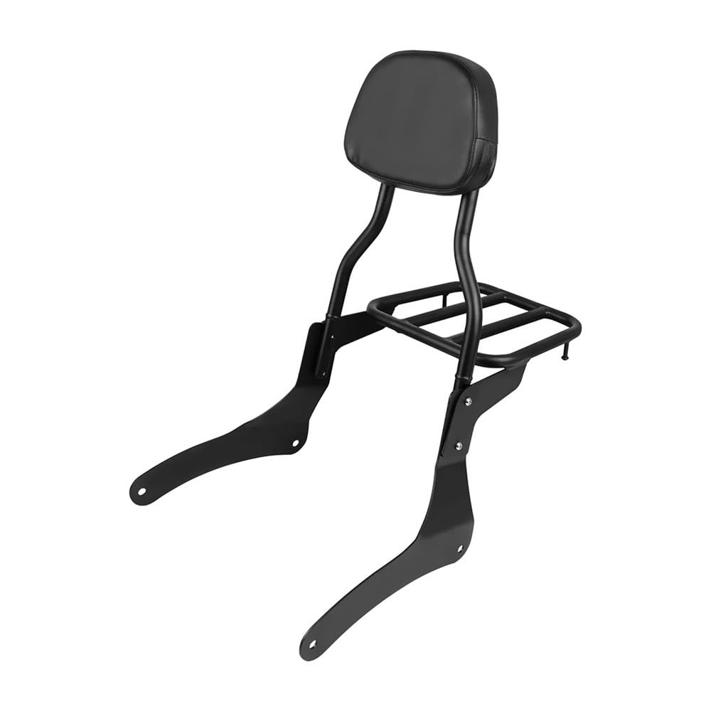 Hinterradgepäckträger Für K&awasaki Für Vulcan Für VN 900 Für VN900 Custom Classic Für Vulcan 900 2006-2017 Motorrad Passagier Rückenlehne Sissy Bar Mit Gepäckträger(Black) von JIANYISR