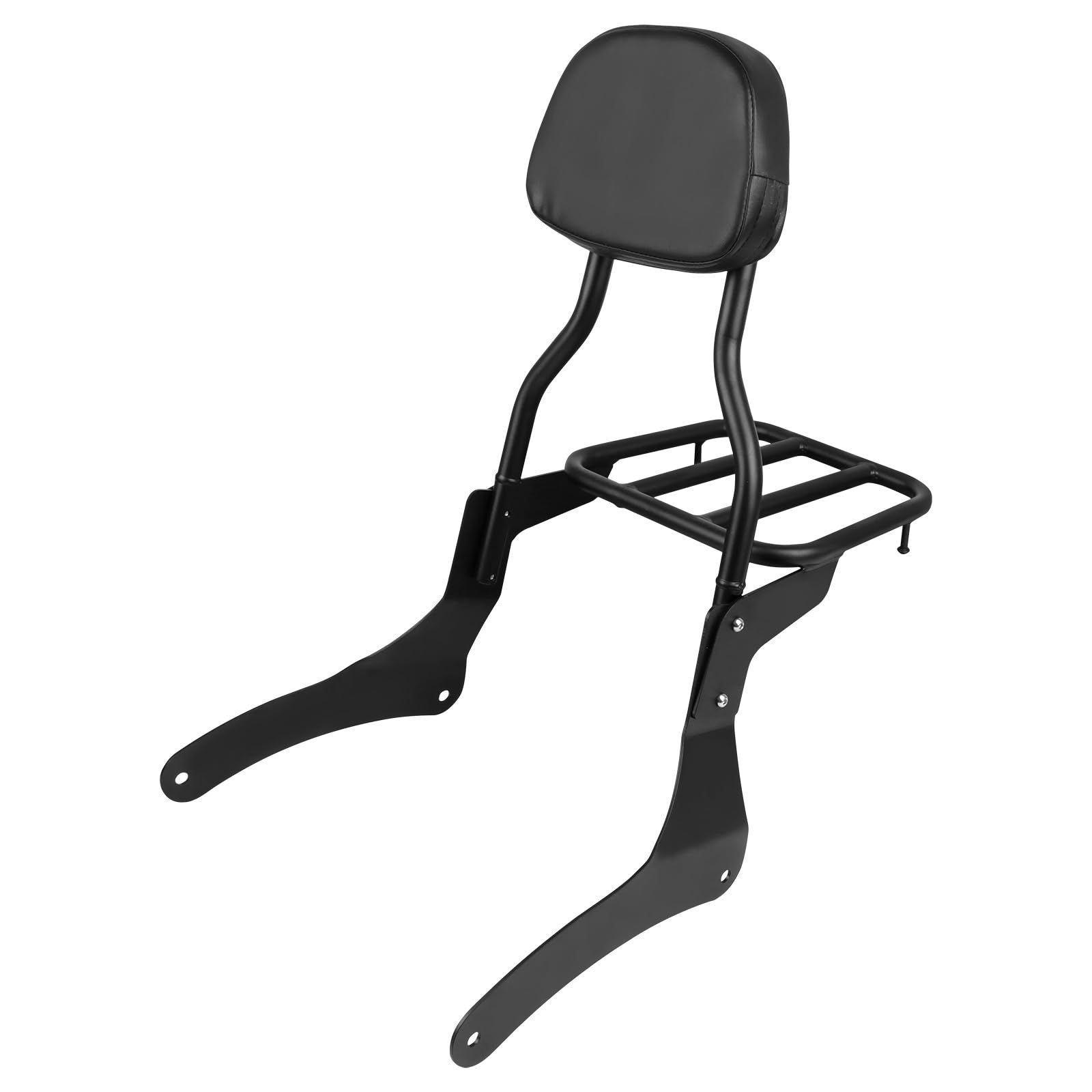 Hinterradgepäckträger Für K&awasaki Vulcan VN 900 VN900 Custom Classic Für Vulcan900 1996-2018 Beifahrer Abnehmbare Sissy Bar Rückenlehne Gepäckträgerpolster(Black) von JIANYISR