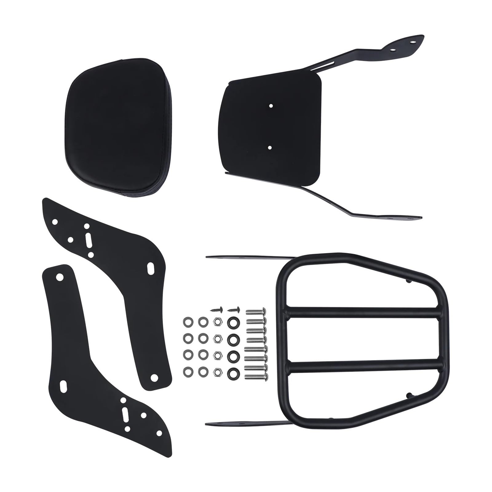 Hinterradgepäckträger Passagier Sissy Bar Rückenlehne Kissen Schwarz Gepäck Rack Pad Motorrad Für Hon┐da Für Rebel 1100 Für CMX1100 Für CMX 1100 2021 von JIANYISR