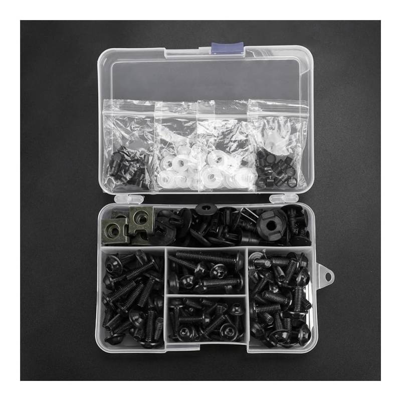 JIANYISR Motorrad Muttern Schrauben Für Hon┐da Für CBR 600RR 900RR 929RR 1000RR 600 F2 F3 F4 Verkleidung Bolt Kit Verschluss Clips Schraube(Black) von JIANYISR