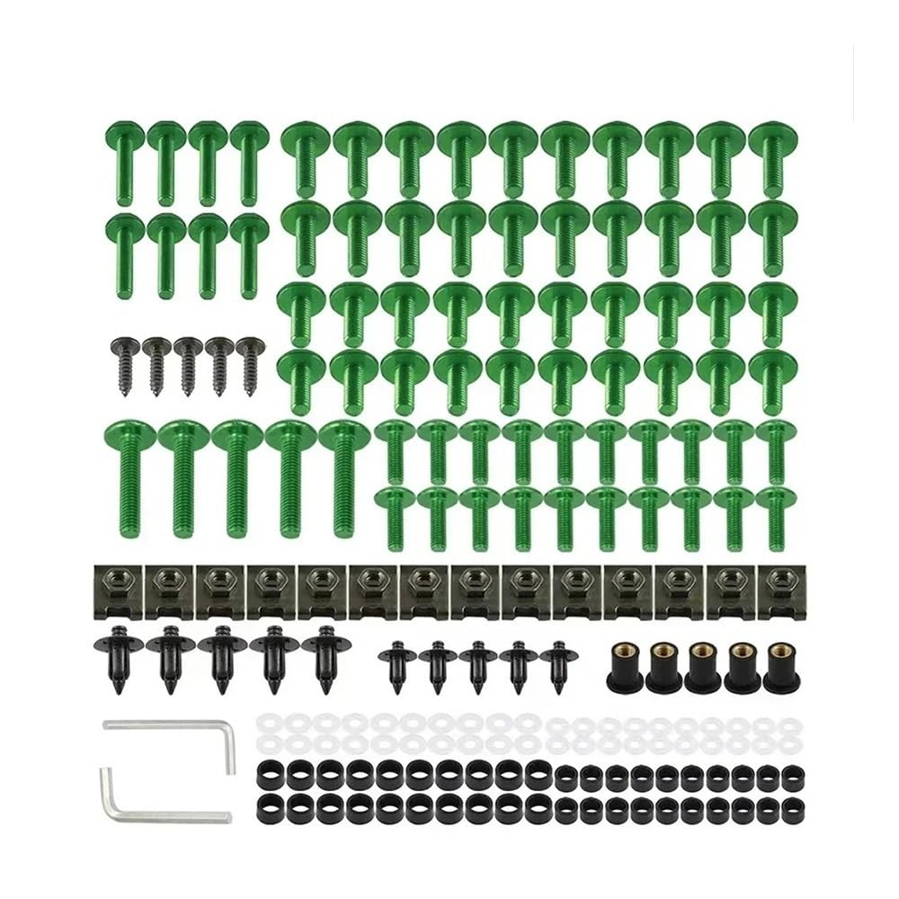 JIANYISR Motorrad Muttern Schrauben Für Pia&ggio Für Typhoon 50 Für Liberty 125 150 150S ABS Motorrad Verkleidung Schrauben Kit CNC Schrauben Set(Green) von JIANYISR