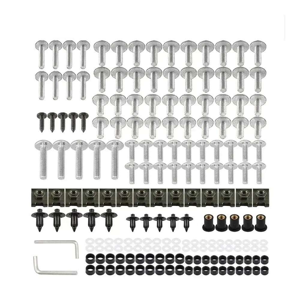 JIANYISR Motorrad Muttern Schrauben Für Pia&ggio Für Typhoon 50 Für Liberty 125 150 150S ABS Motorrad Verkleidung Schrauben Kit CNC Schrauben Set(Silver) von JIANYISR