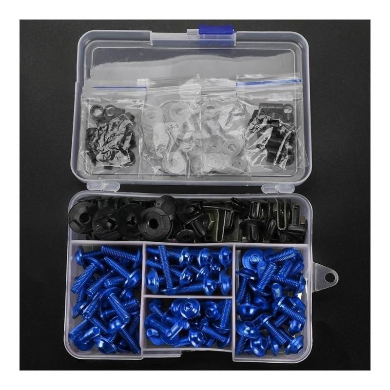 JIANYISR Motorrad Muttern Schrauben Für SYM Für CRUISYM 150 180 Für Joyride 125 200 Für Jet 14 Jet X Verkleidung Bolzen Schrauben Kit Mutter Clips(Blue) von JIANYISR