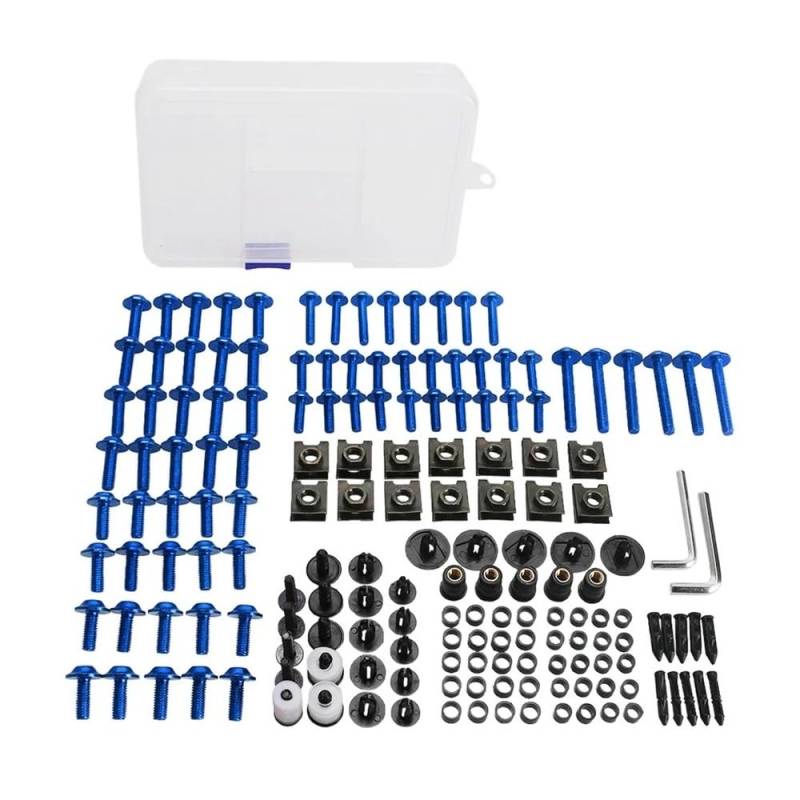 JIANYISR Motorrad Muttern Schrauben Für Y&amaha Für TMAX 530 500 560 SD DX Für TMAX560 Motorrad Komplette Voll Verkleidung Schrauben Kit Schrauben Muttern Clips(Blue) von JIANYISR