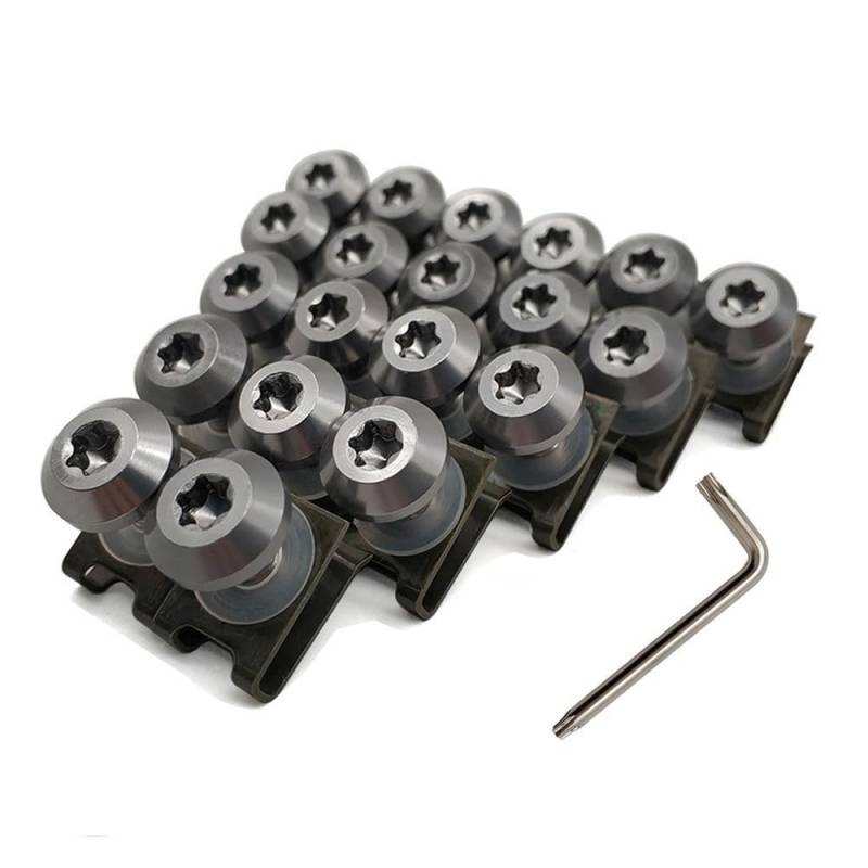 JIANYISR Motorrad Muttern Schrauben Motorrad Verkleidung Schrauben Clips Körper Frühling Schrauben Für Du&Cati Für M900 Monster S M900 Monster Dark 996/996B/SPS/R(B-gray-20 Pieces) von JIANYISR