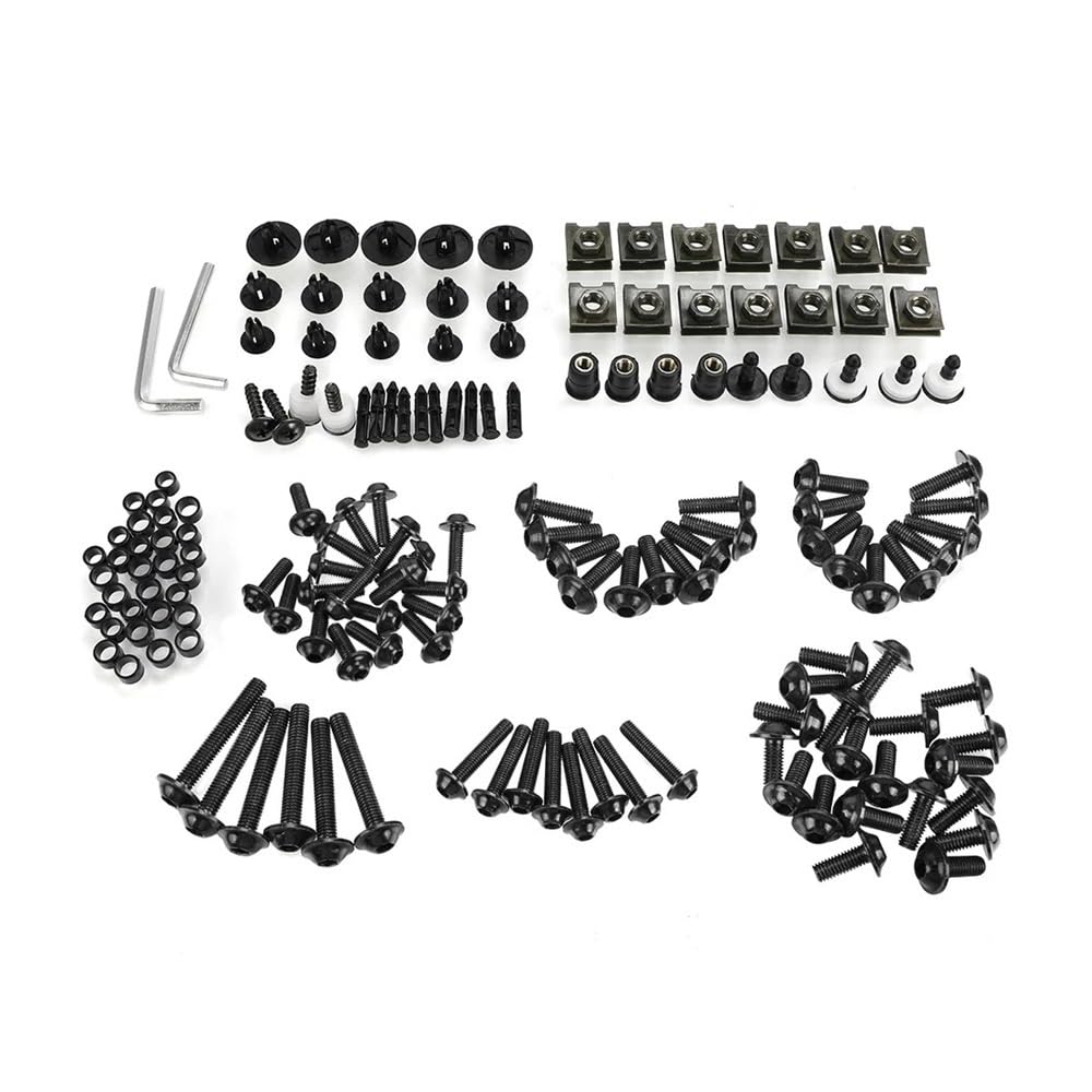 JIANYISR Motorrad Muttern Schrauben Motorrad Verkleidung Schrauben Kit Körper Fastener Clips Schrauben Für Du&Cati Für Monster 620/696/796/821/1200 Für DIAVEL(Black and Box) von JIANYISR