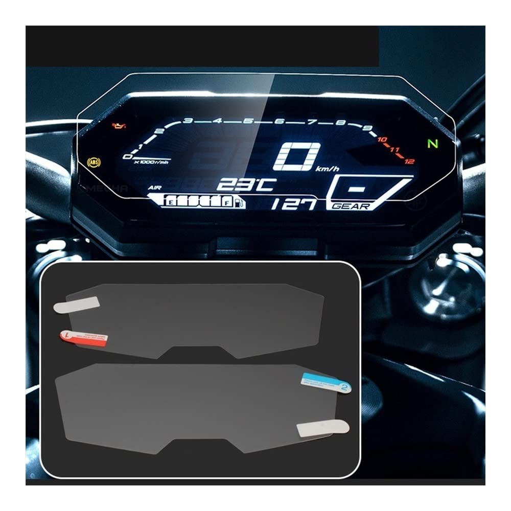 JIANYISR Tacho Displayschutzfolie Für Y&amaha MT 07 FZ 07 2014-2021 Motorrad Cluster Instrument Tachometer Kratzschutz Folie Armaturenbrett Bildschirm Aufkleber von JIANYISR