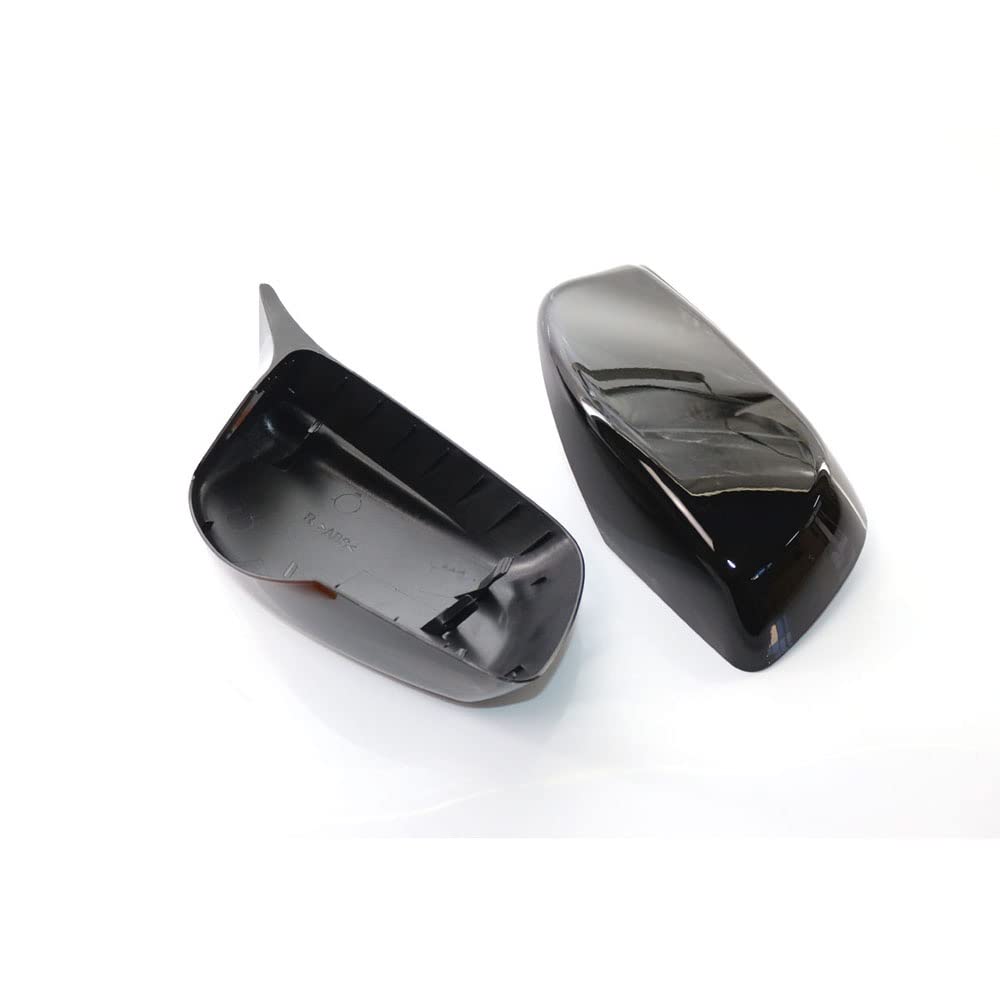 Spiegelkappen Für BM&W E60 E61 E63 E64 5er Modell 2004-2008 Kohlefaser Auto Rückansicht Tür Außenspiegel Seitenspiegel Abdeckkappen Shell Case(Gloss black horns) von JIANYISR