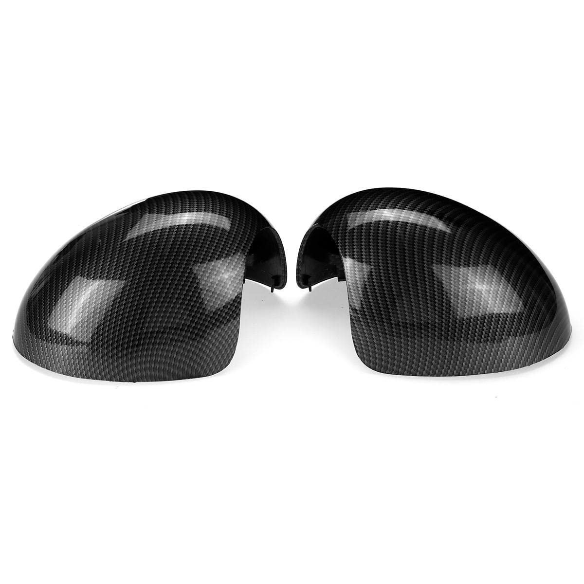 Spiegelkappen Für BM&W Mini Cooper R55 R56 R57 R58 R59 R61 Rückspiegelabdeckung 2x Türseitenflügel Rückspiegelabdeckungskappe Ersetzen(Kohlefaser-Optik) von JIANYISR