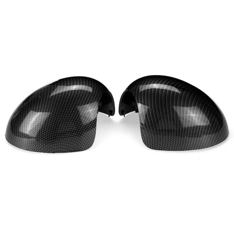 Spiegelkappen Für BM&W Mini Cooper R55 R56 R57 R58 R59 R61 Rückspiegelabdeckung 2x Türseitenflügel Rückspiegelabdeckungskappe Ersetzen(Kohlefaser-Optik) von JIANYISR