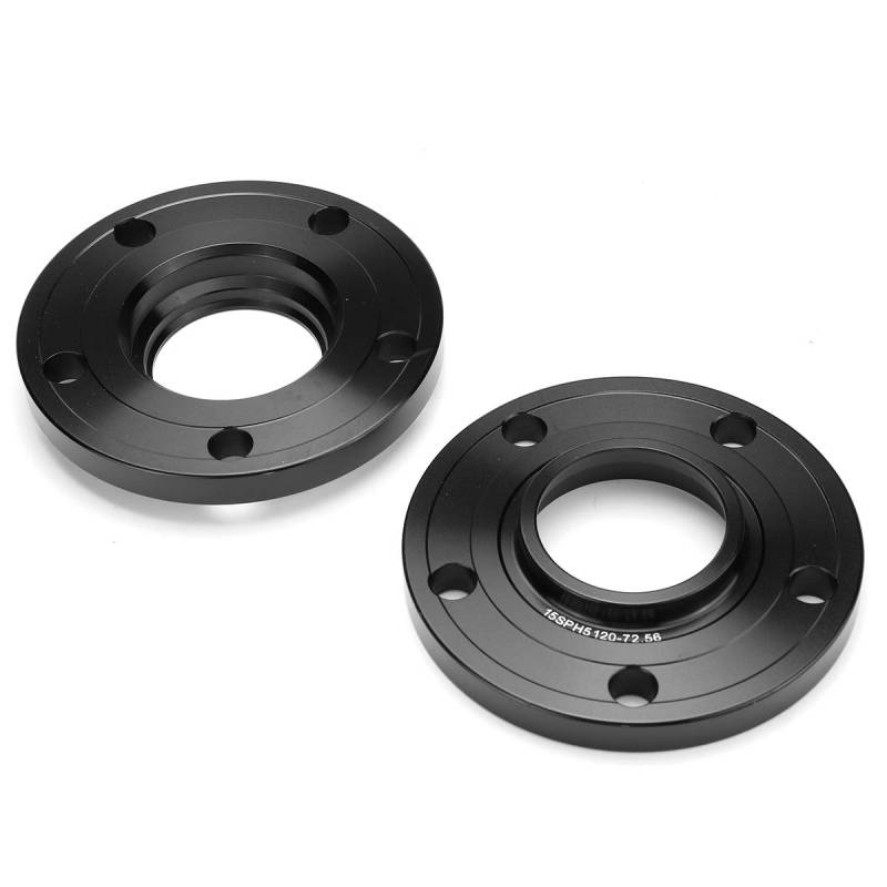 Auto-Rad-Distanzscheiben, 2/4 stücke 15mm Auto Rad Spacer Adapter PCD 5x120mm 72.56mm Reifen Spacer Fit Verwendung Fit Use For für BMW E82 E88 E30 E36 E46 E28 E34 E90 E91 E92 E92 E24 E63(2pcs) von JIASENSM