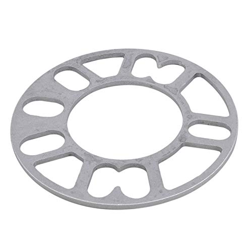 Auto-Rad-Distanzscheiben, 2 stücke Universal Auto Radreifen Spacer Adapter SHIMS Teller für 4x100 4x114.3 5x100 5x108 5x114.3 5x120(Silver 5mm) von JIASENSM