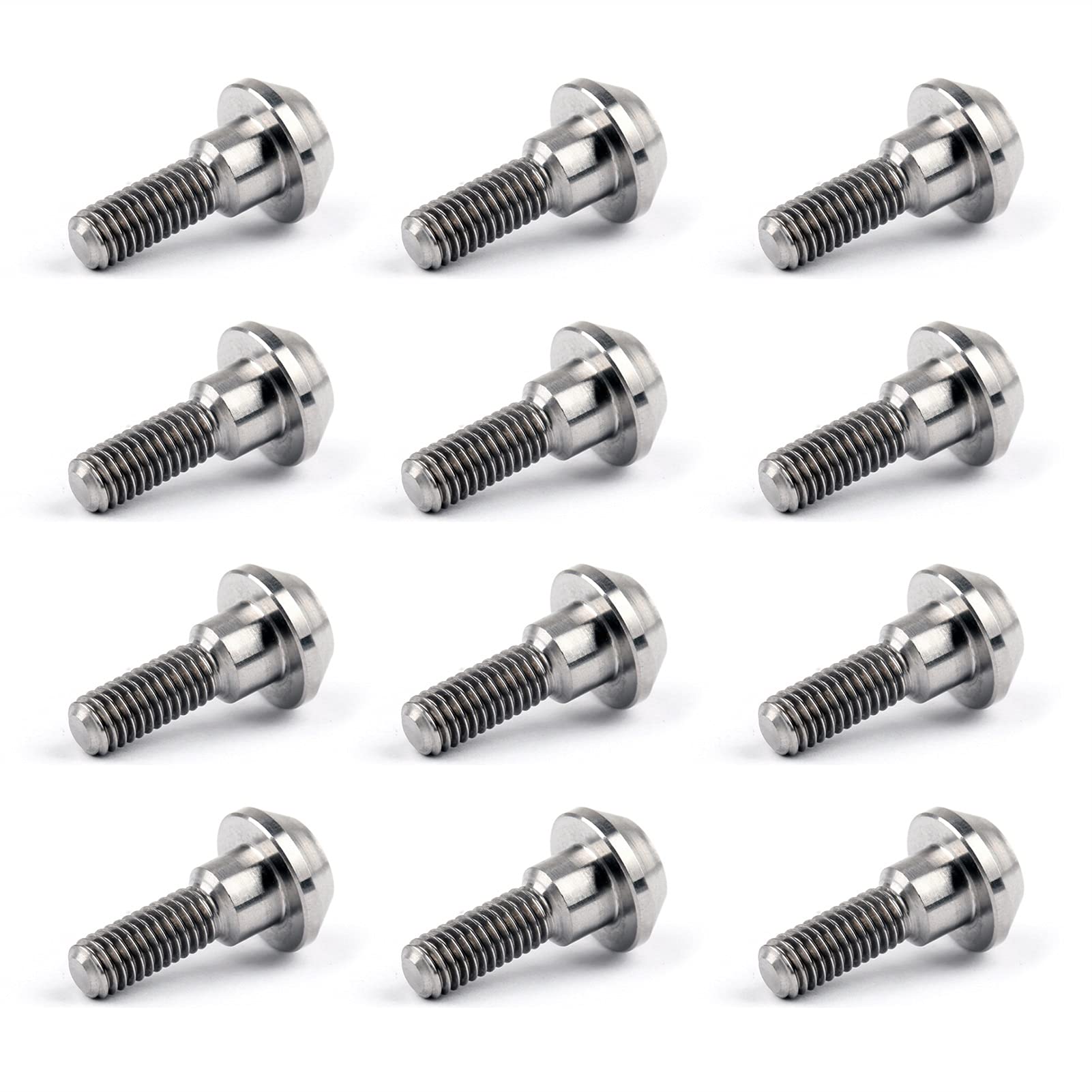 Radschrauben Radbolzen, M6 x 20mm Titan Ti-Scheibe Bremsrotorschrauben Passend für GSXR Passend für R1 R6 YZF-Bremsscheibe Schrauben Motorradteile(12PC) von JIASENSM