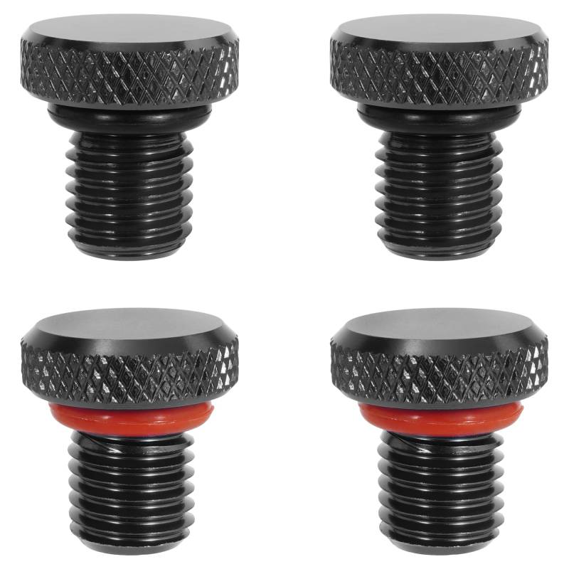 4Pcs M10x1.25 Motorrad Spiegel Loch Dübel, Universal Motorrad Rückspiegel Schrauben (2 Regular & 2 Reverse) Geeignet für die meisten Motorrad ATV und Bike (Schwarz) von JIAYAN