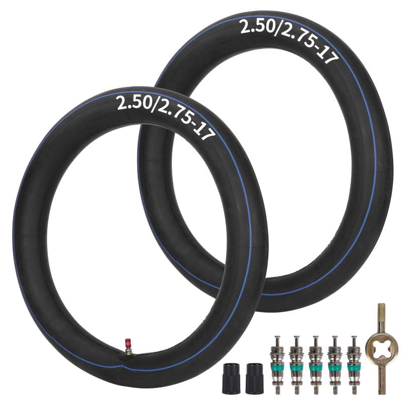 JIAYAN 2,50/2,75-17 Innenrohr mit TR4-Geräusch-Ventilstamm für C70 CL70 CR80 CR80R CRF80F CRF100F CRF125F 150R CT90 110 XR100R SM450R SM510R Off Road Dirt Pit Bike Motocross Motorrad von JIAYAN