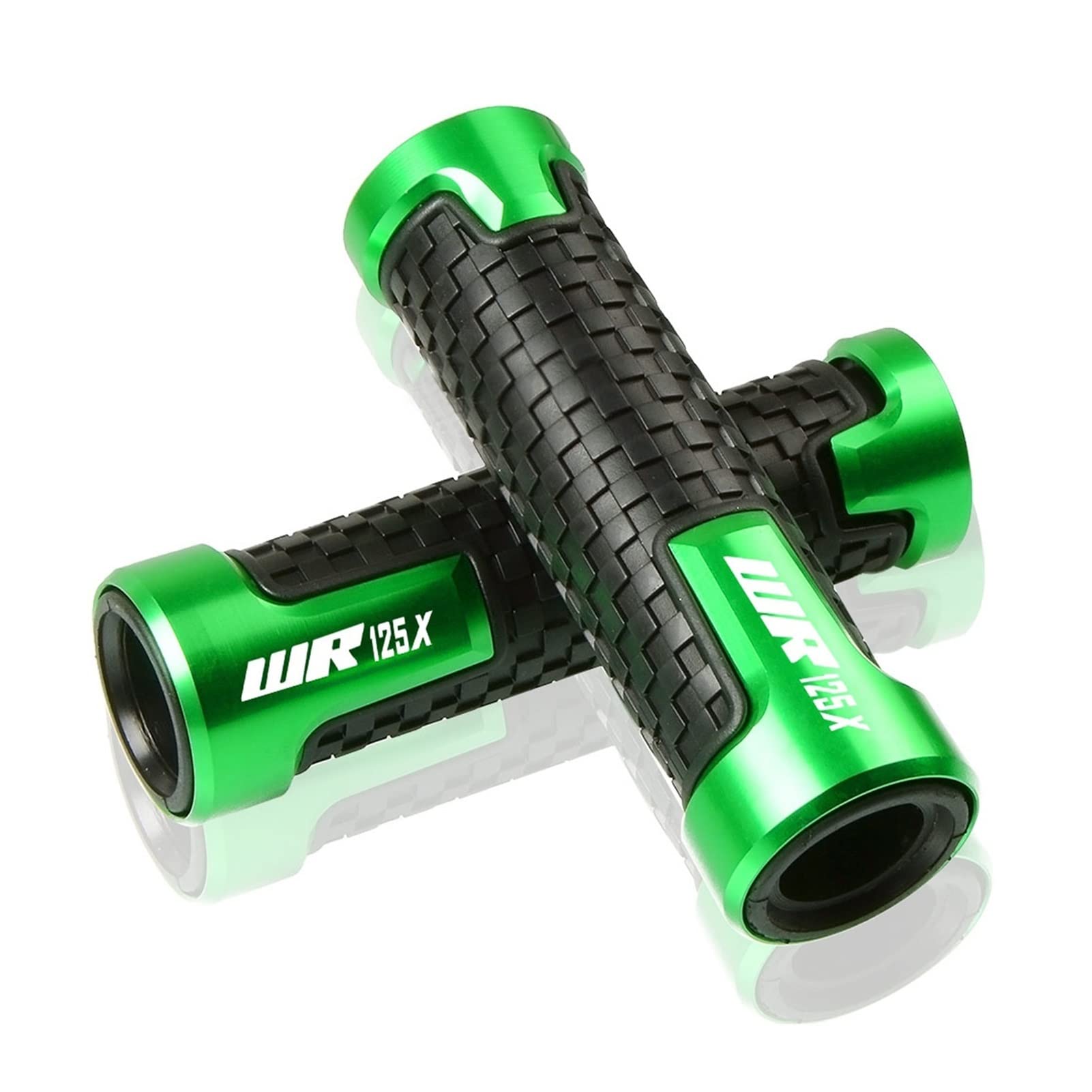 JIBULINS Anti Rutsch Griffe Motorrad 7/8 "22 Mm Aluminium Gummi Anti-Rutsch Lenker Lenker Handgriffe Replacement for Ya Ma Ha WR125X 2012-2016 WR125 WR 125 X 125X(Green) von JIBULINS