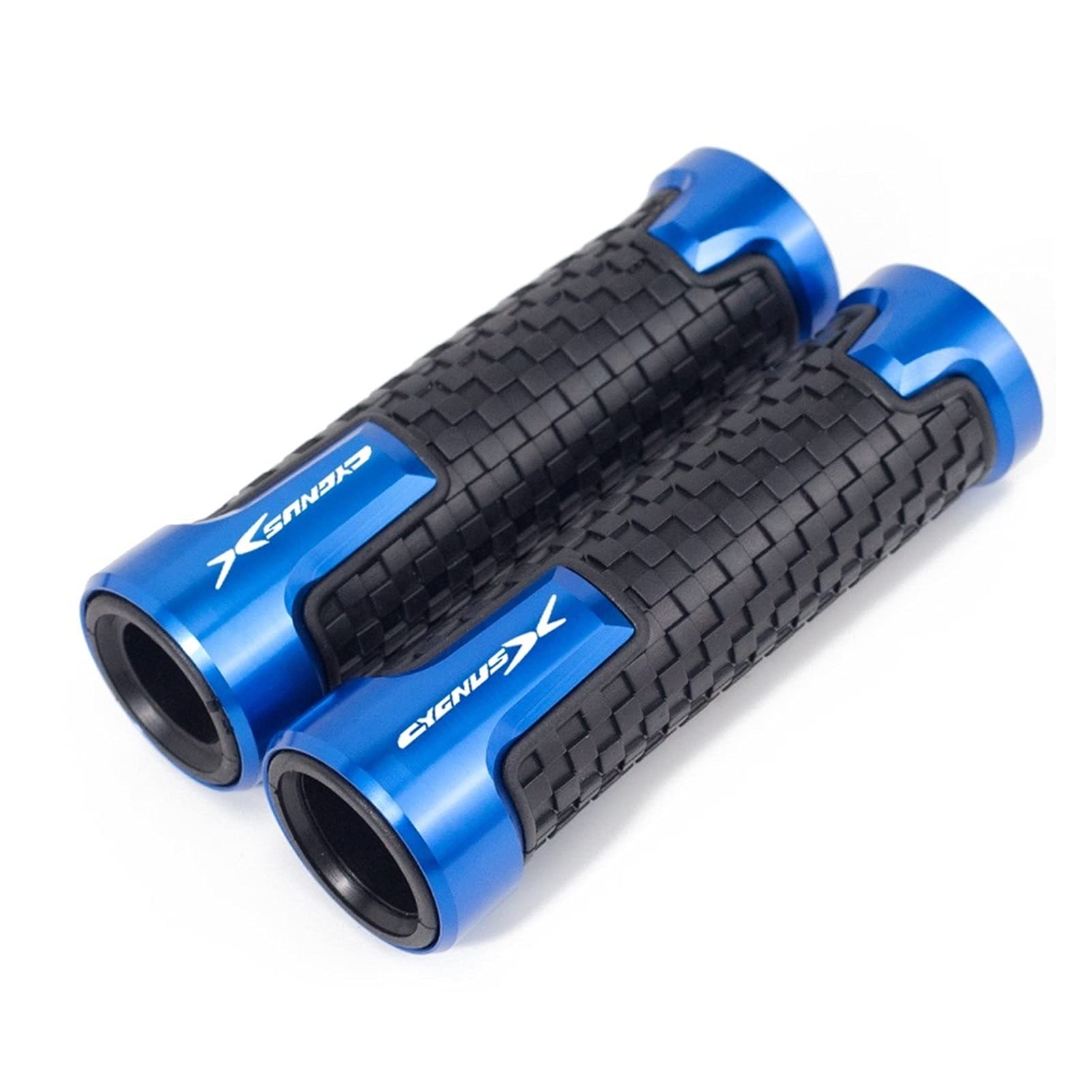 JIBULINS Anti Rutsch Griffe Motorrad-Handgriffe 7/8" 22mm CNC-Aluminium-Gummi-Gel-Griffgriff Replacement for Ya Ma Ha CYGNUSX 125 Cygnus X 125 SMAX 155 BWS R 125(Blu) von JIBULINS