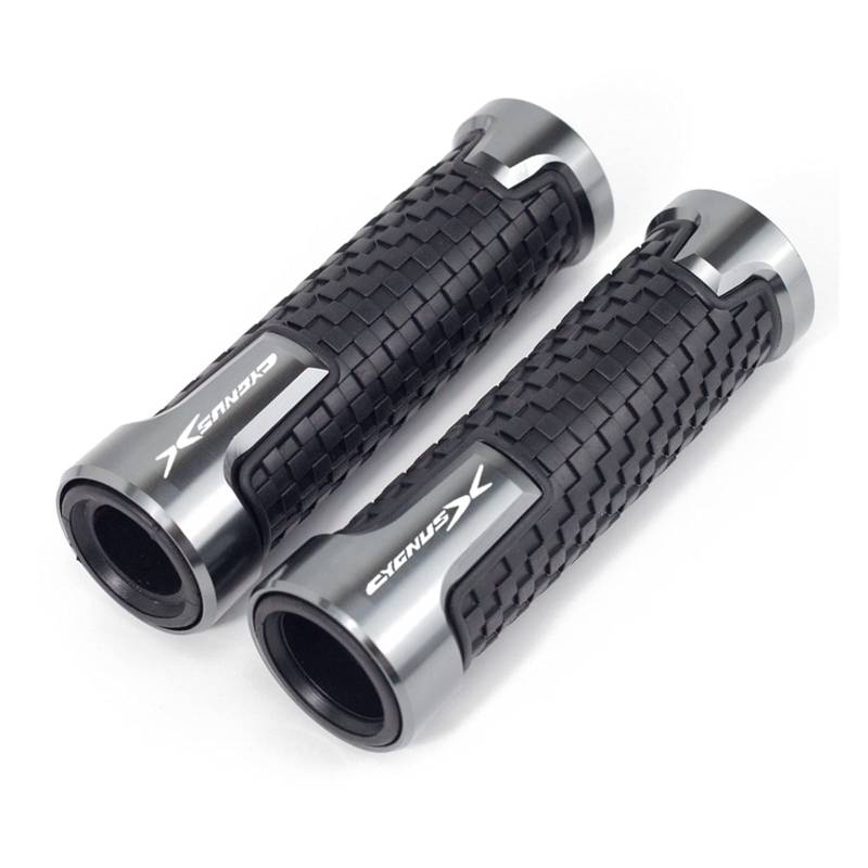 JIBULINS Anti Rutsch Griffe Motorrad-Handgriffe 7/8" 22mm CNC-Aluminium-Gummi-Gel-Griffgriff Replacement for Ya Ma Ha CYGNUSX 125 Cygnus X 125 SMAX 155 BWS R 125(Grey) von JIBULINS