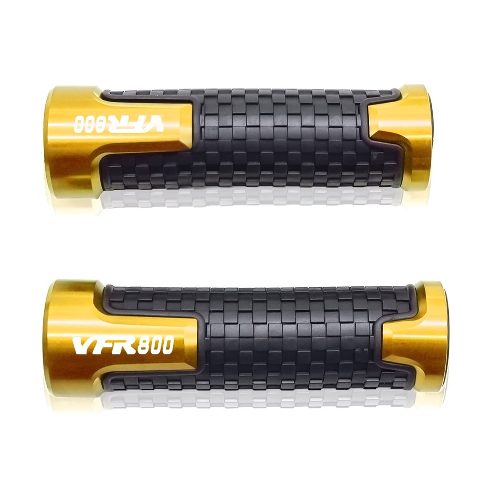 JIBULINS Anti Rutsch Griffe Replacement for Hon Da VFR800/VFR800F/VFR 800 Fi/W1/VTEC Universal 7/8 "22mm Motorrad Gummi Anti-Rutsch Lenkergriff Lenkergriffe(Gold) von JIBULINS