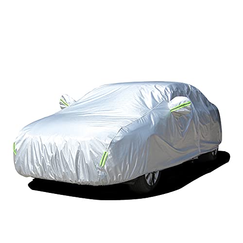 JIGUOOR Auto Abdeckplane Autoplane Autoabdeckung Winter Autogarage Staubdicht Winddicht Schneedicht UV-Schutz Outdoor Indoor Car Cover (Fit Hatchback 157 bis 171 Zoll) von JIGUOOR