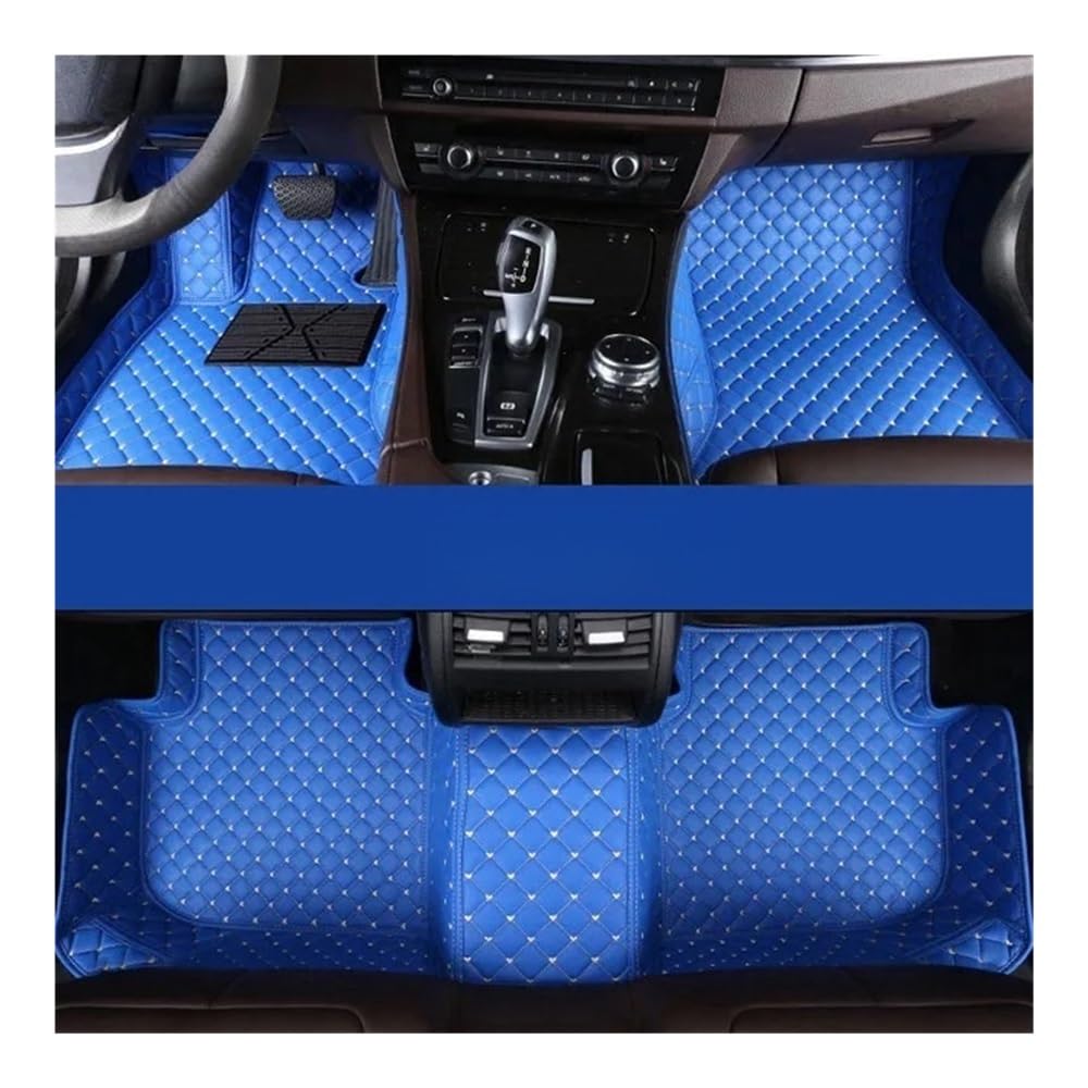 Allwetter fußmatten Auto Für 1er Für E82 Für Coupe 2007-2013 Jahre Benutzerdefinierte Auto Fußmatten Auto Teppiche Fuß Coche Zubehör Automatten-Set(Blue) von JIIYP