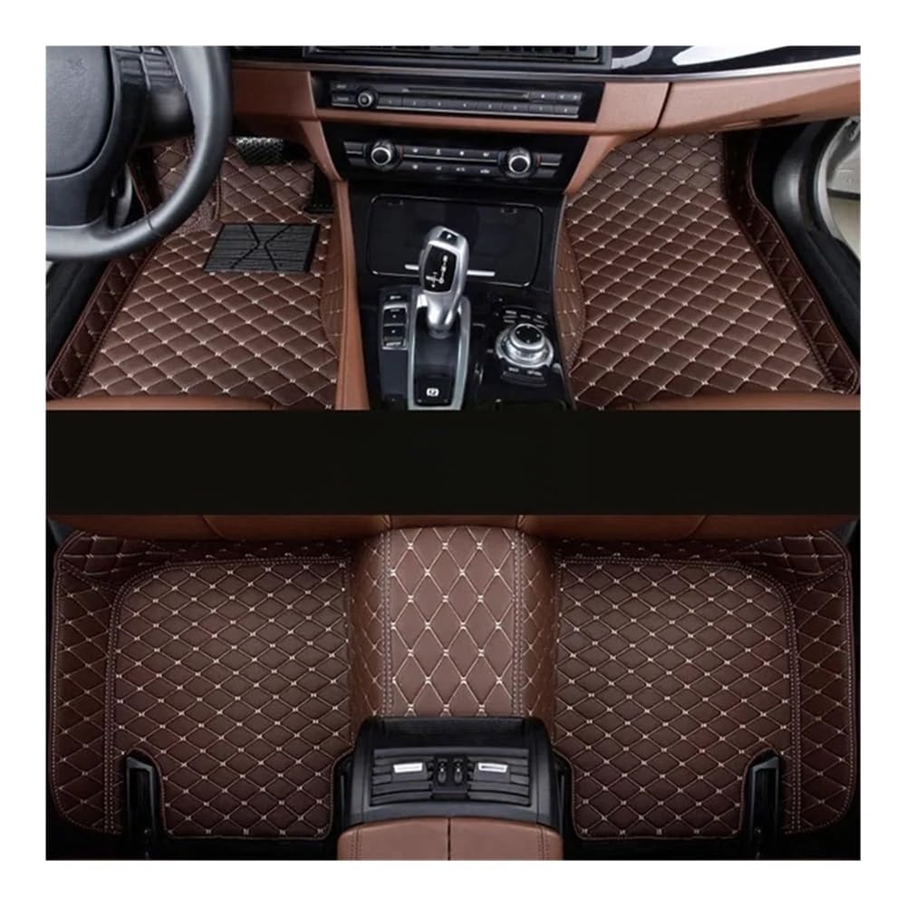 Allwetter fußmatten Auto Für 4 Cabrio Für G23 2021-2023 Jahre Custom Auto Fußmatten Auto Teppiche Fuß Coche Zubehör Automatten-Set(Coffee) von JIIYP