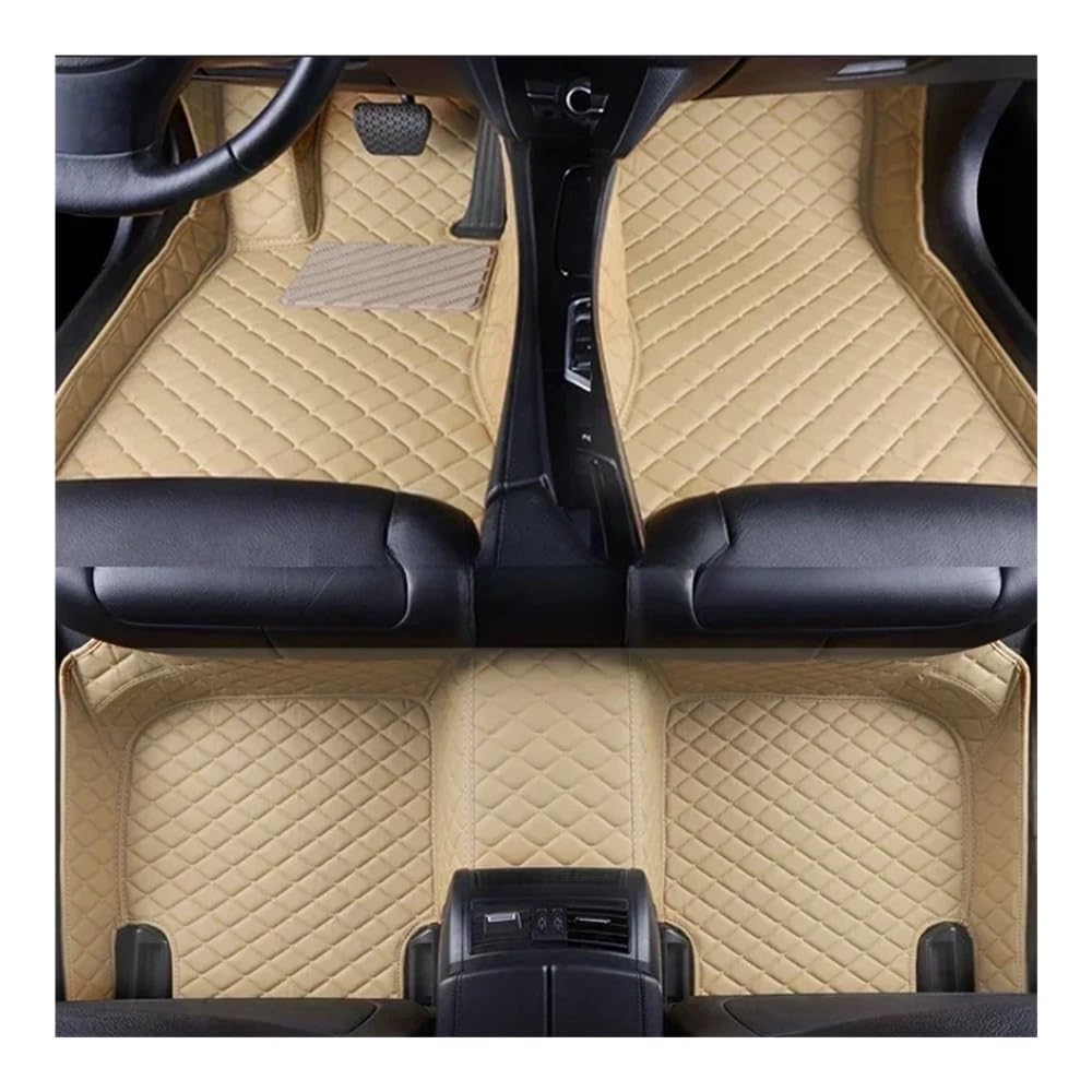 Allwetter fußmatten Auto Für A6 Für C8 2019 2020 2021 2022 2023 Auto-Fußmatten Innenzubehör Auto-Matten-Set Automatten-Set(Beige) von JIIYP