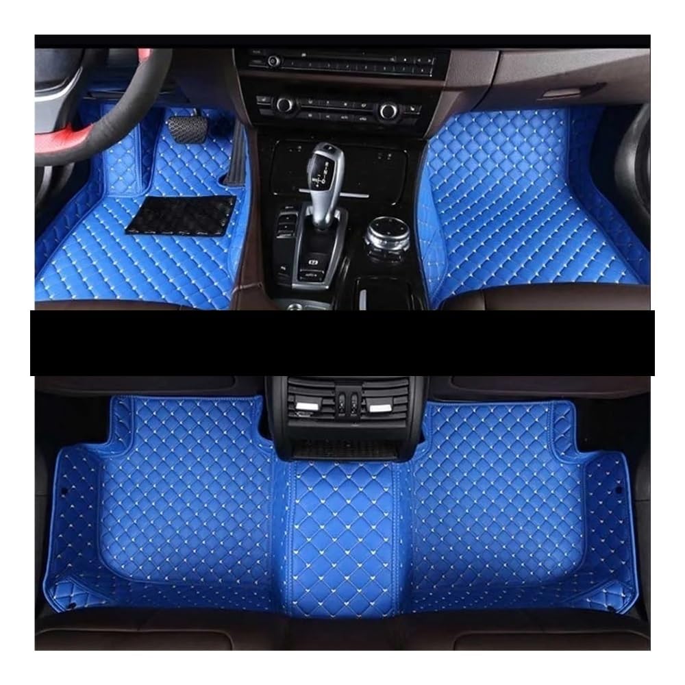 Allwetter fußmatten Auto Für CR-V V 22017 2018 2019 2020 2021 2022 Custom Car Fußmatten Auto Teppiche Fuß Coche Zubehör Auto Matten Set Automatten-Set(Blue) von JIIYP