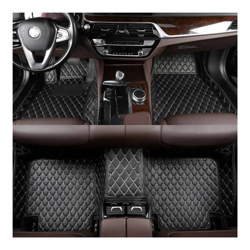 Allwetter fußmatten Auto Für Cadenza 2011 2012-2017 Custom Auto Bodenmatte Innenausstattung Allwetter Auto Matten Auto Matten Set Automatten-Set(Black Beige) von JIIYP