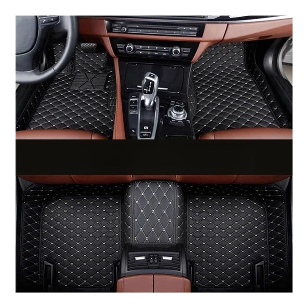 Allwetter fußmatten Auto Für Cadillac Für SRX 2003-2009 Benutzerdefinierte Auto-Fußmatten Auto Teppiche Fuß Coche Allwetter-Automatten Zubehör Automatten-Set(Black beige) von JIIYP