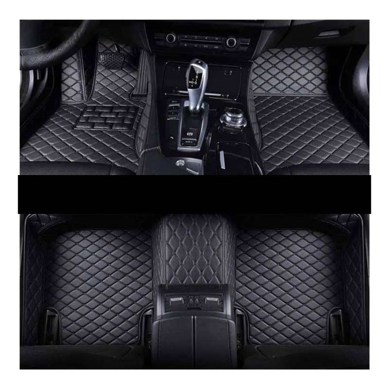 Allwetter fußmatten Auto Für DS4 2011 2012 2013 2014 2015 Custom Car Fußmatten Auto Teppiche Fuß Coche Zubehör Auto Matten Set Automatten-Set(All Black) von JIIYP