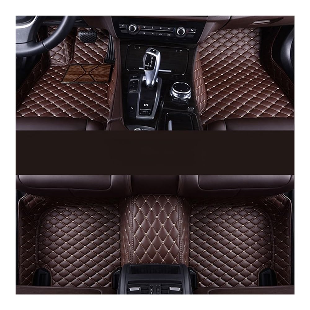 Allwetter fußmatten Auto Für Für S8 2007 2008 2009 Full Surround Custom Car Bodenmatte Auto Innenraum Autoteile Auto Matten Set Automatten-Set(Coffee) von JIIYP