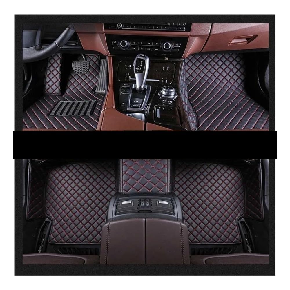 Allwetter fußmatten Auto Für GLC Für X253 2024 Benutzerdefinierte Auto-Fußmatten Autoteppiche Fuß Coche Zubehör Allwetter-Automatten Automatten-Set Automatten-Set(Black Red) von JIIYP