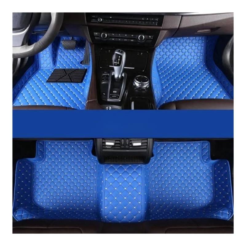 Allwetter fußmatten Auto Für Hyundai Für I30 2007-2012 Jahre Custom Car Fußmatten Auto Teppiche Fuß Coche Zubehör Auto Matten Set Automatten-Set(Blue) von JIIYP