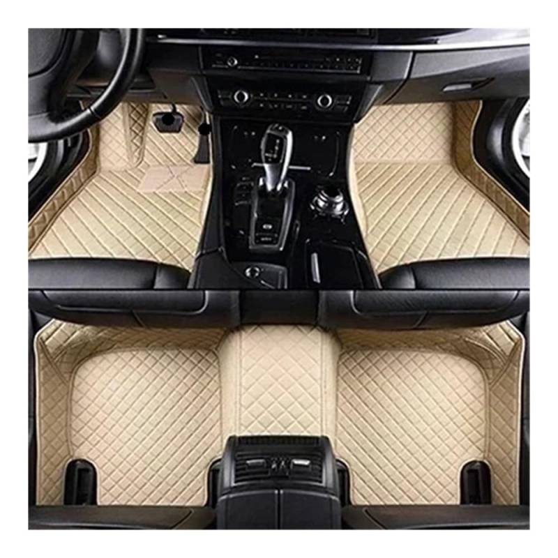 Allwetter fußmatten Auto Für Hyundai Für Sonata 2015 2016 2017 2018 Benutzerdefinierte 3D-Volldeckung Auto-Fußmatten Innenausstattung Automatten-Set(Beige) von JIIYP