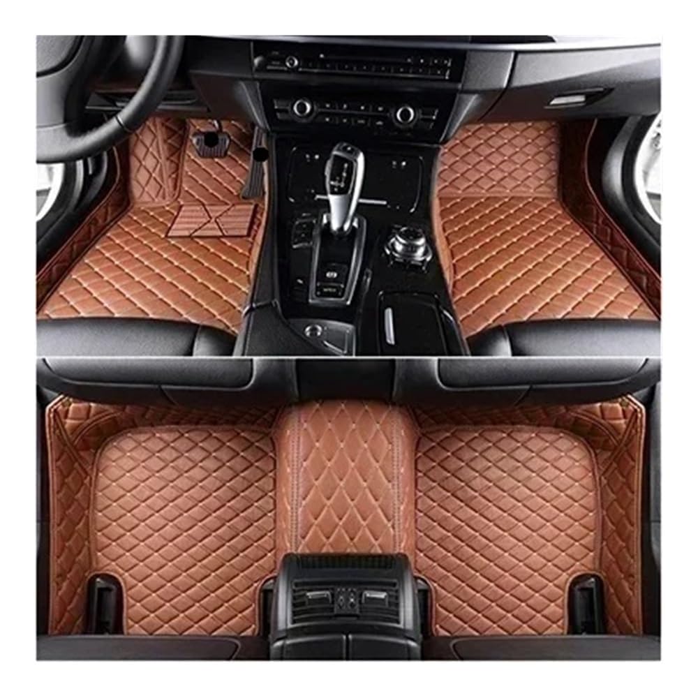 Allwetter fußmatten Auto Für Hyundai Für Sonata 2015 2016 2017 2018 Benutzerdefinierte 3D-Volldeckung Auto-Fußmatten Innenausstattung Automatten-Set(Brown) von JIIYP