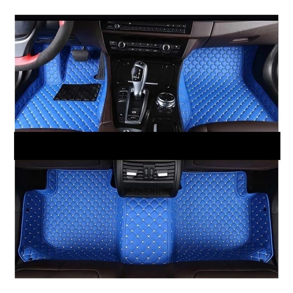 Allwetter fußmatten Auto Für Land Für Cruiser 100 2021 2022 2023 Custom Auto Fußmatten Auto Teppiche Fuß Coche Zubehör Auto Matten Set Automatten-Set(Blue) von JIIYP