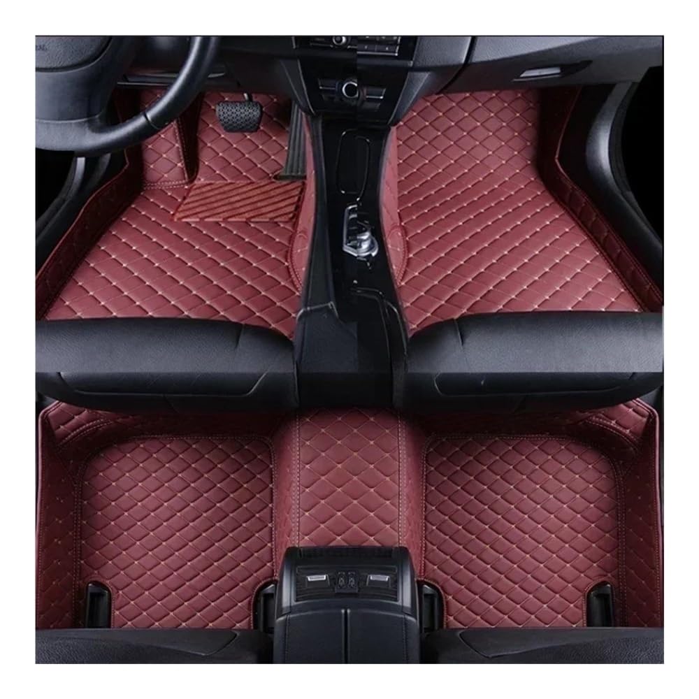 Allwetter fußmatten Auto Für Passat Für B5 2003 2004 2005 2006 2007 Auto-Fußmatten Innenausstattung Allwetter-Automatten Auto-Fußmatten-Set Automatten-Set(Wine Red) von JIIYP