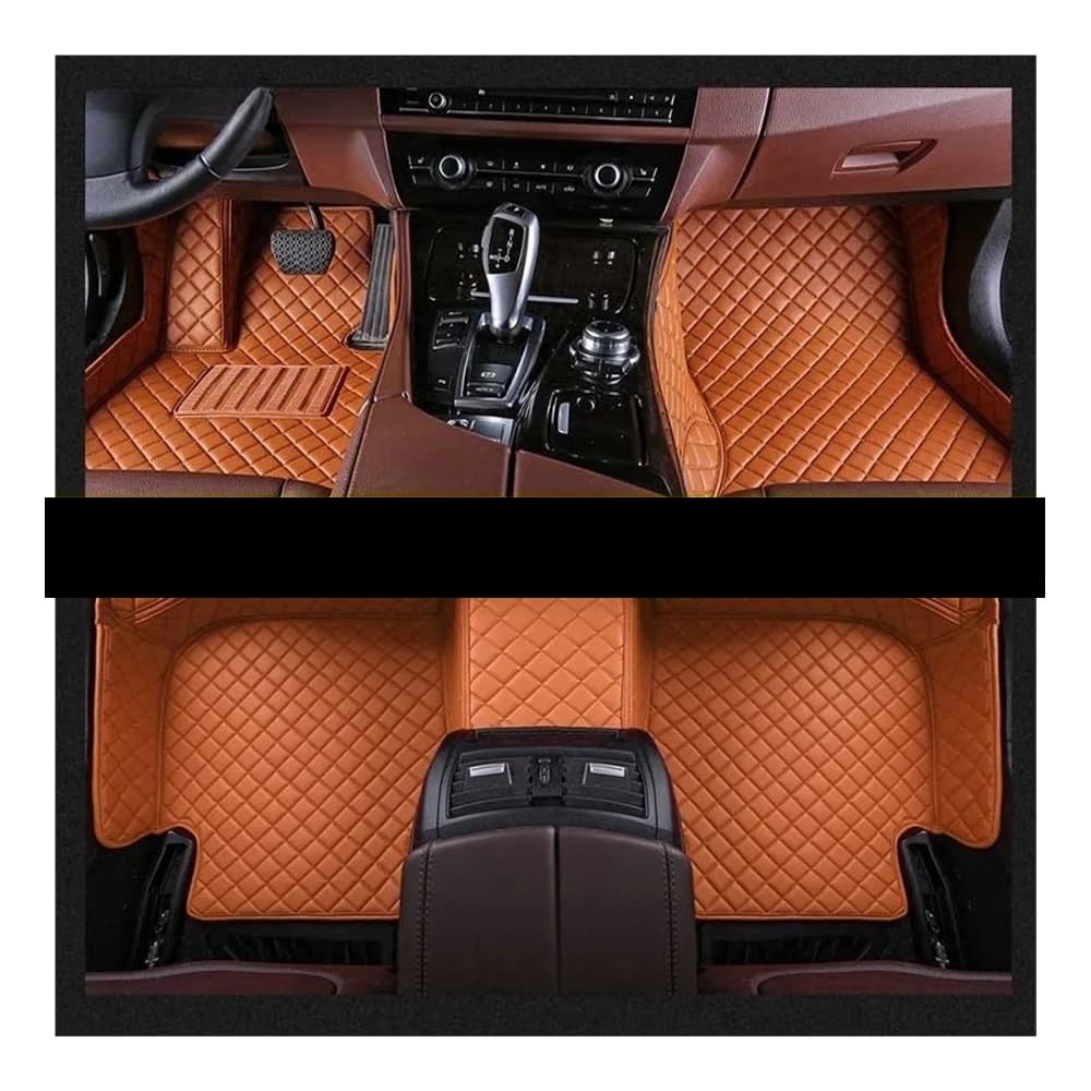 Allwetter fußmatten Auto Für Peugeot Für 508 Für Limousine 2010 2011 2012 2013 2014 2015 2016 2017 2018 Custom Car Fußmatten Auto Teppiche Automatten-Set(Brown) von JIIYP