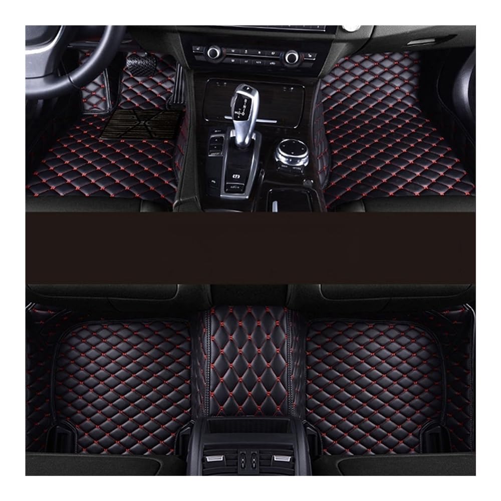 Allwetter fußmatten Auto Für SEAT Für Ateca Voller Surround-Brauch Car Bodenmatte Autoteile Allwetter-Automatten Individueller Stil Automatten-Set(Black Red) von JIIYP