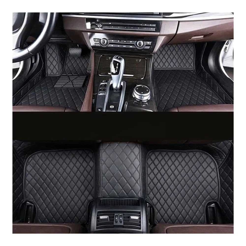 Allwetter fußmatten Auto Für Tiguan 2007-2016 Custom Car Fußmatten Auto Teppiche Fuß Coche Vollständige Abdeckung Teppich Zubehör Automatten-Set(Black) von JIIYP