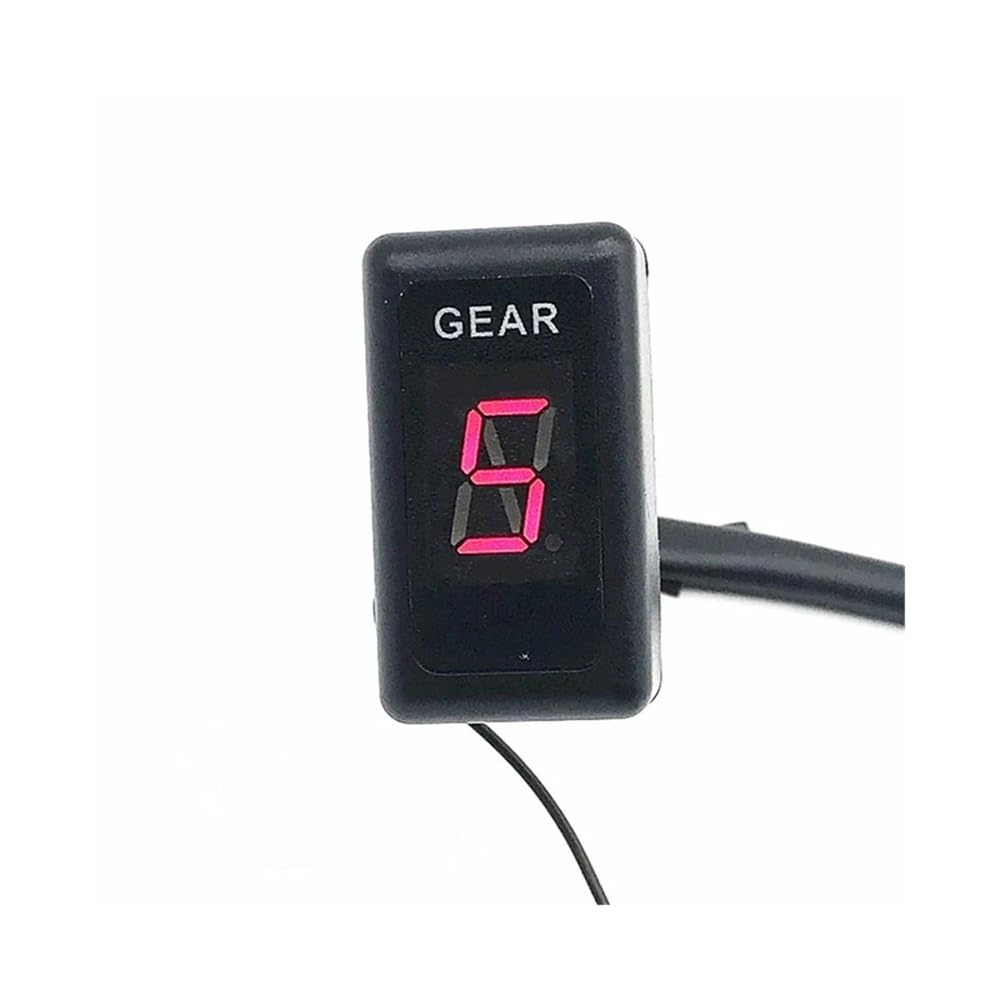 JIIYP Ganganzeige 6-Gang-Universal-Motorrad-Digitalanzeige LED-Motocross Für Off-Road-Licht Neutraler Ganganzeige-Monitor(5 Speed Display N-5) von JIIYP