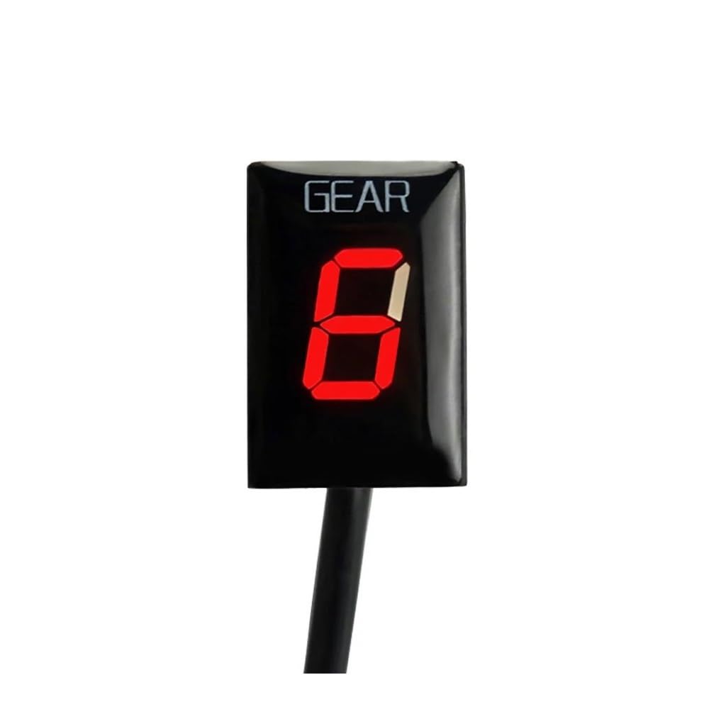 JIIYP Ganganzeige Für CBR500R 2013 Motorrad Zubehör Getriebe Anzeige Geschwindigkeit Getriebe Display Meter(Red) von JIIYP